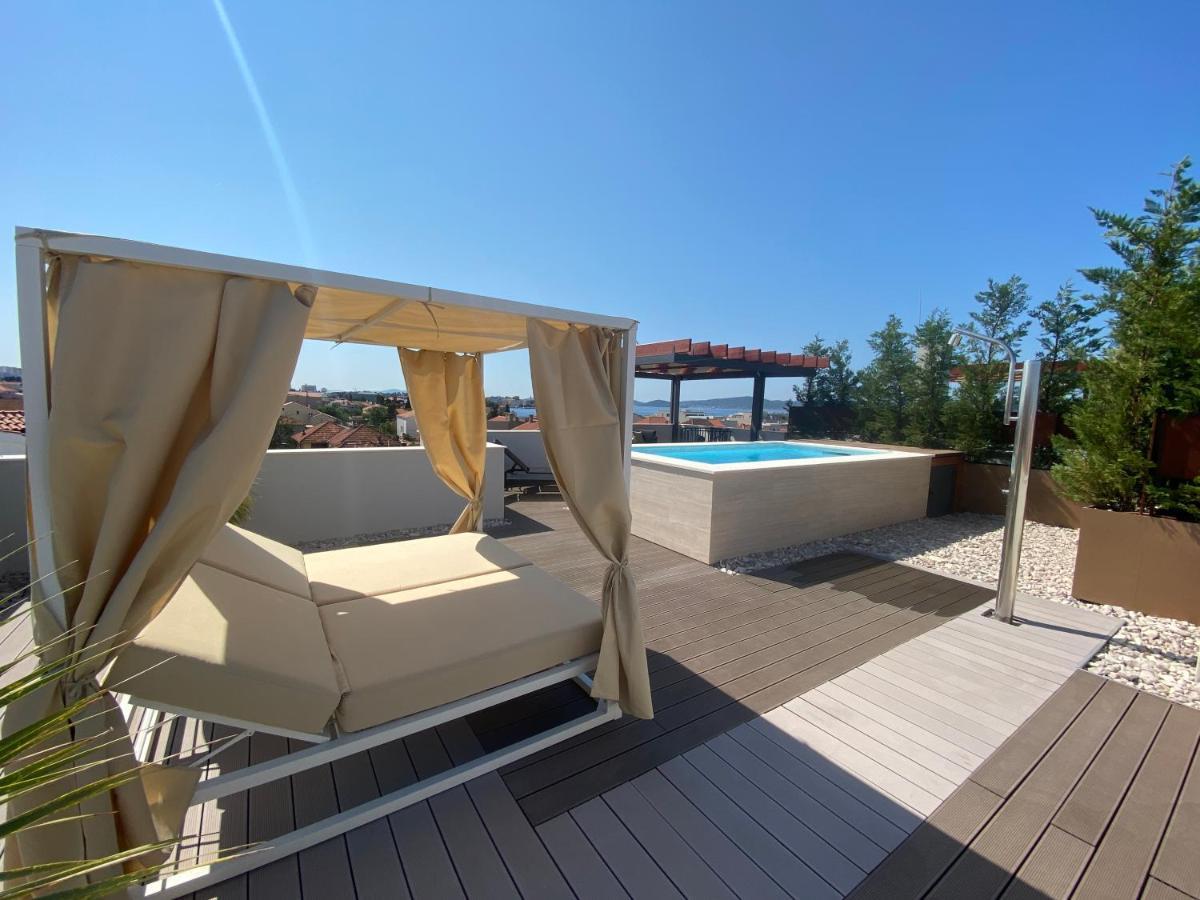 Ferienwohnung Shell Sky Luxury Penthouse With Private Pool Zadar Exterior foto