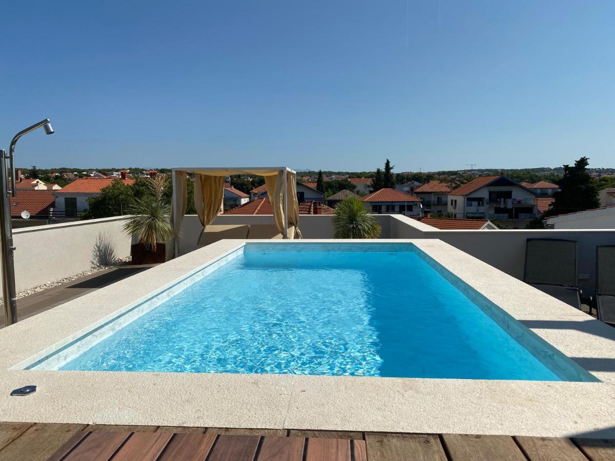 Ferienwohnung Shell Sky Luxury Penthouse With Private Pool Zadar Exterior foto