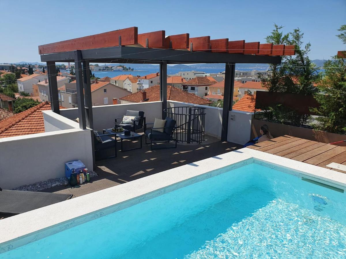 Ferienwohnung Shell Sky Luxury Penthouse With Private Pool Zadar Exterior foto