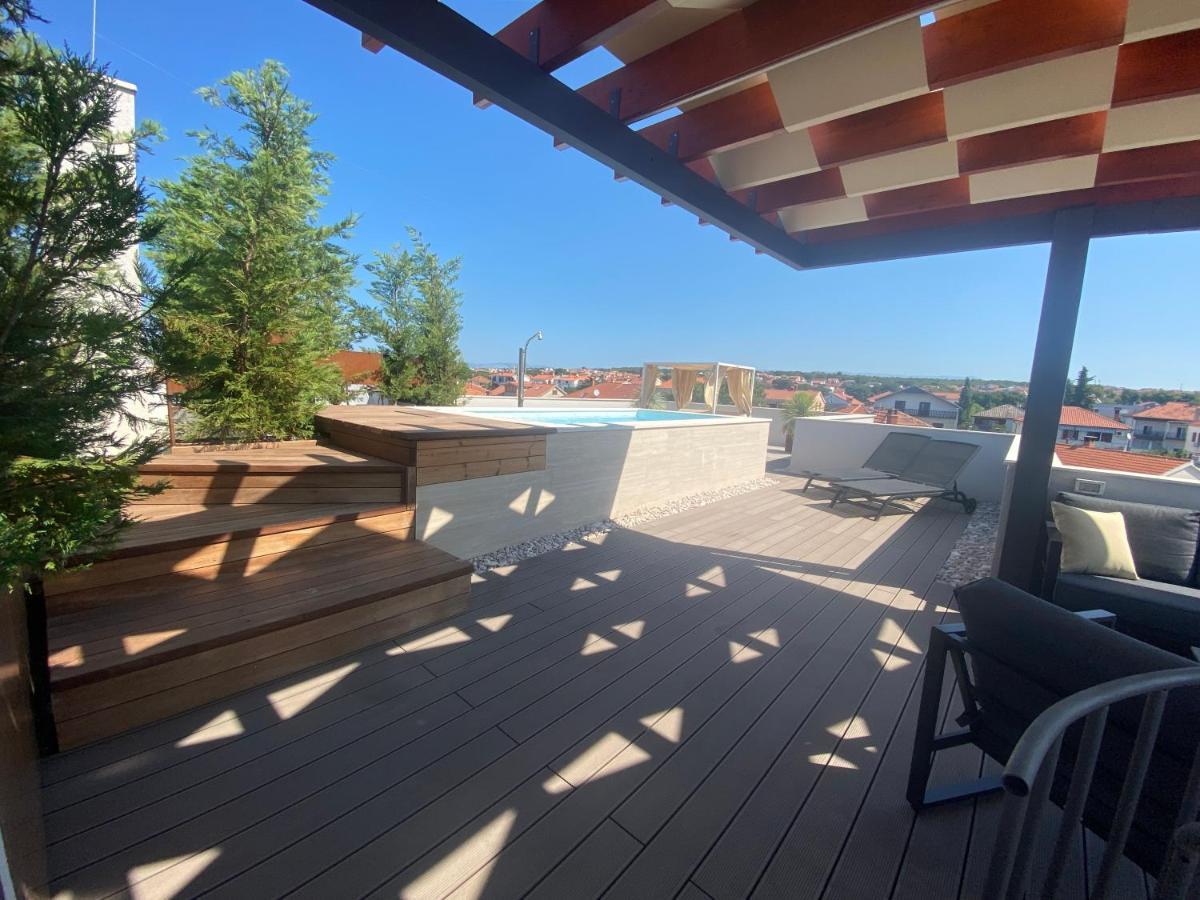 Ferienwohnung Shell Sky Luxury Penthouse With Private Pool Zadar Exterior foto