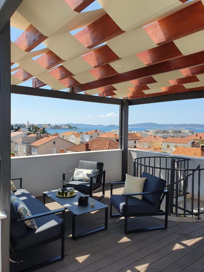 Ferienwohnung Shell Sky Luxury Penthouse With Private Pool Zadar Exterior foto
