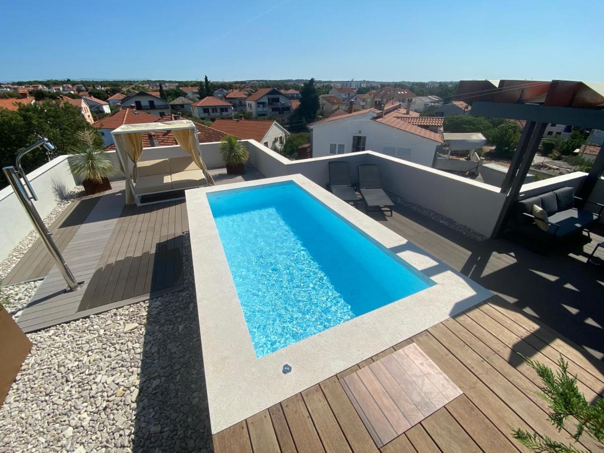 Ferienwohnung Shell Sky Luxury Penthouse With Private Pool Zadar Exterior foto